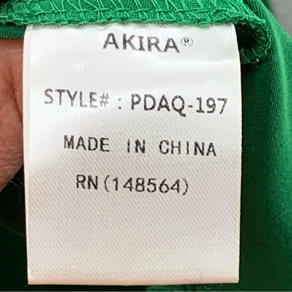 Akira NWT Women’s Satin Sleeveless Slip Mini Dress Tie Waist Dark Green Size XL - Picture 10 of 12